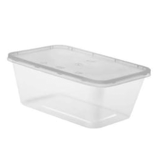 MICRO CONTINER RECTANGLE  CLEAR 1000 ML (50 PCS)