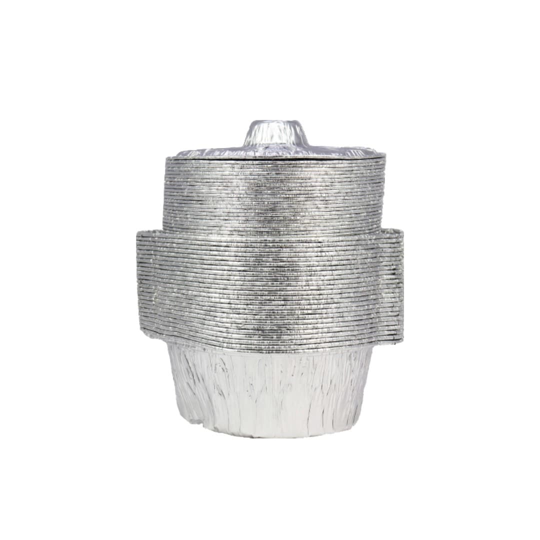 SILVER ALUMINUM POT 292 WITH LID (25 PCS)