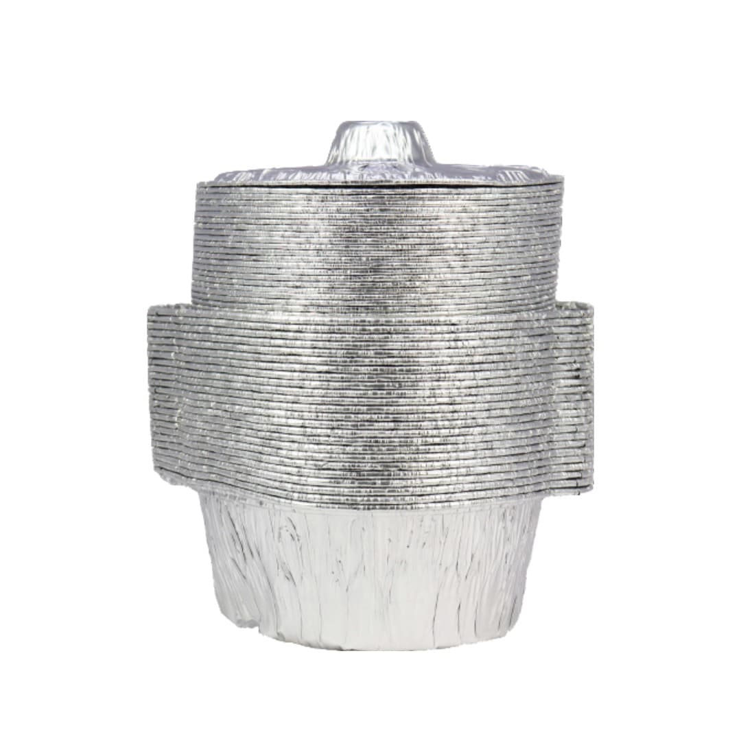 SILVER ALUMINUM POT 338 WITH LID (25 PCS)