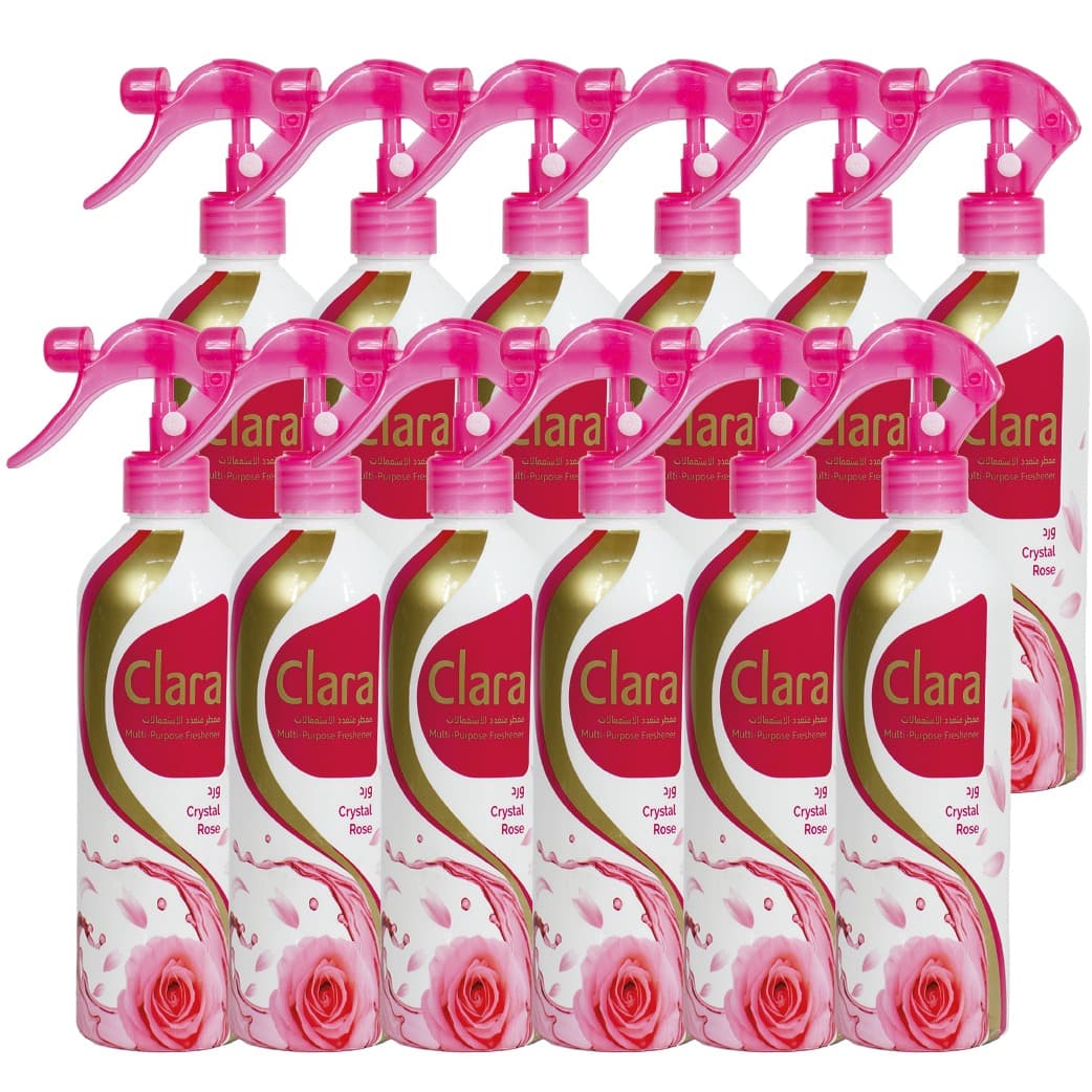 AIR FRESHNER CLARA CRYSTAL ROSE 500 ML ( 12 PCES )