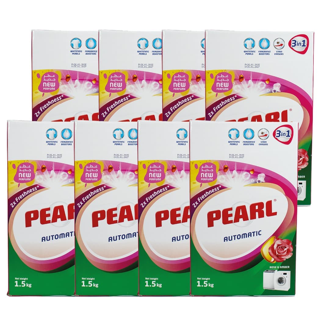 SOAP POWDER PEARL AUTOMATIC ROSE & AMBER ( 8*1.5 )KG