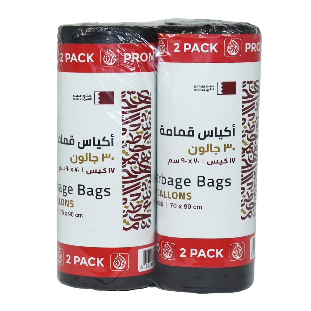 GARBAGE BAG 30 GALLON-17 BAGS (1+1) PACK